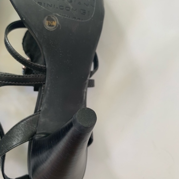Gianni Bini Stone and Bead Strappy Heel Leather Sandals 8.5 - Picture 7 of 12